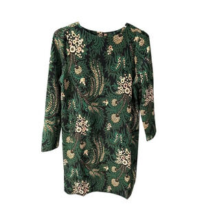 Isani for Target Long Sleeve Mini Floral Green and Black, Size S, Pre-Owned
